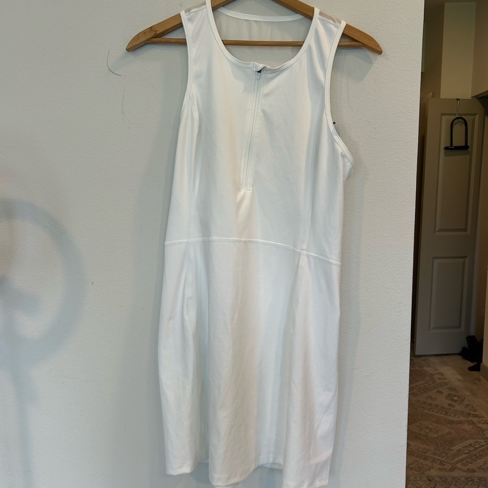 J.Crew White Active Tennis Dress Athletic Mini Sleeveless NWT Large - Picture 2 of 8